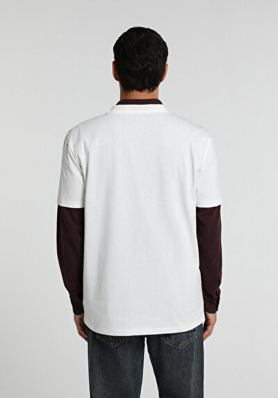 Image de T-shirt À Manches Courtes Blanc Regular Fit Droit Homme