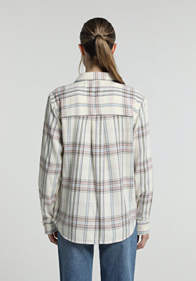 Image de Chemise À Manches Longues Multicolou Regular Fit Plaid Flanelle Femme