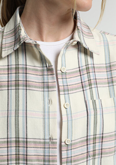 Image de Chemise À Manches Longues Multicolou Regular Fit Plaid Flanelle Femme