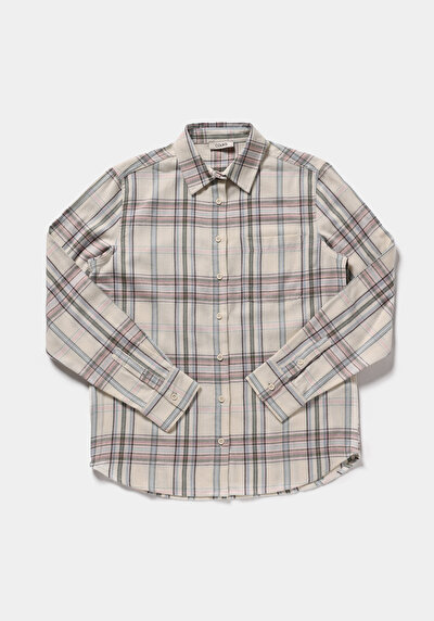 Image de Chemise À Manches Longues Multicolou Regular Fit Plaid Flanelle Femme