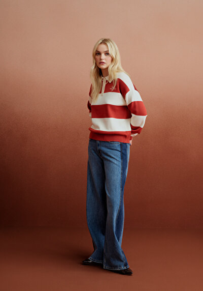 Image de Pull Rouge Regular Fit Manches Longues Femme