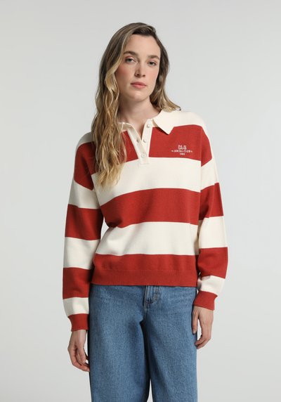 Image de Pull Rouge Regular Fit Manches Longues Femme
