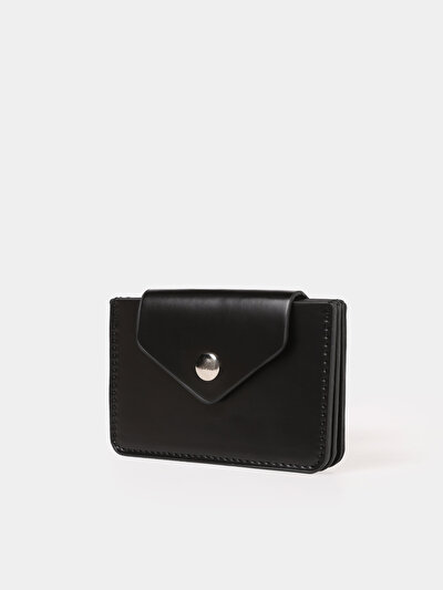 Image de Portefeuille Noir Modern Fit Femme