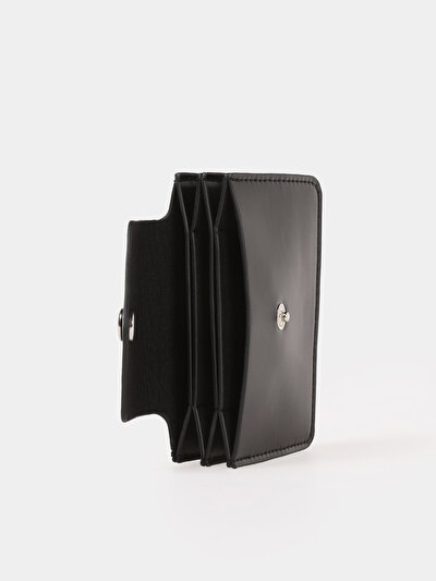 Image de Portefeuille Noir Modern Fit Femme