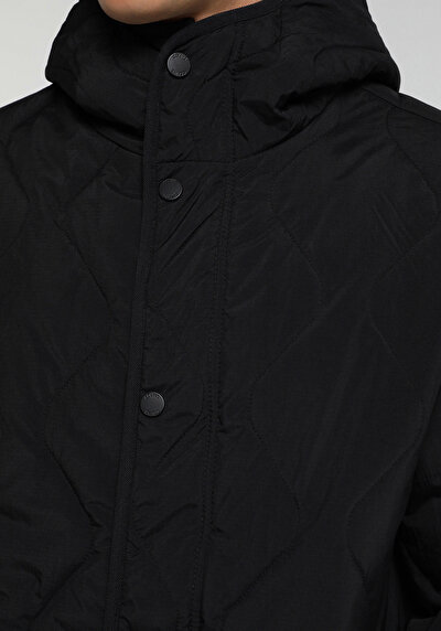 Image de Veste Noir Oversize Fit Manches Longues  Matelassé Homme