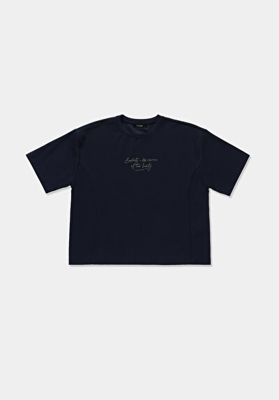 Image de T-shirt À Manches Courtes Marine Regular Fit Imprimé Femme