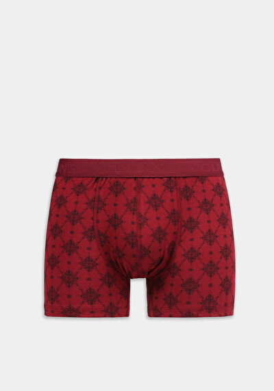 Image de Sous-vêtements Bordeaux Standart Fit Imprimé Homme