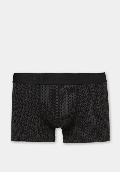 Image de Sous-vêtements Noir Trunk Fit Imprimé Homme