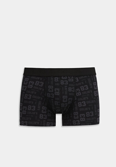 Image de Sous-vêtements Noir Trunk Fit Imprimé Homme