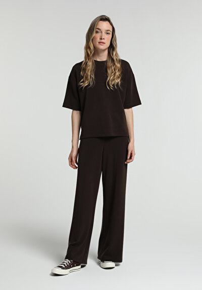 Image de Pantalon De Survêtement Marron Regular Fit Femme