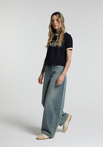 Image de 858 Lenora Pantalon En Jean    Baggy Tapered Fit Femme