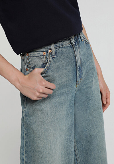 Image de 858 Lenora Pantalon En Jean    Baggy Tapered Fit Femme