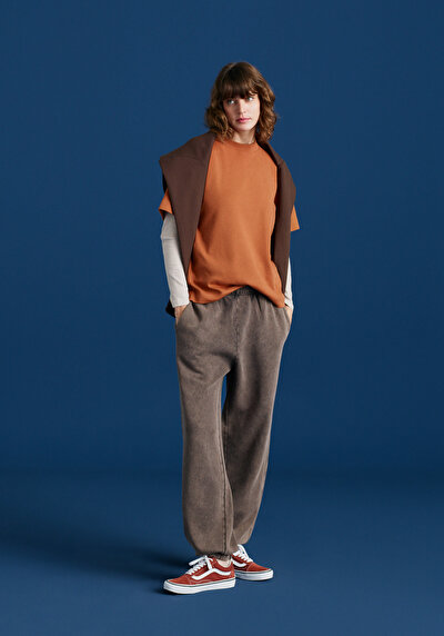 Image de Pantalon De Survêtement Marron Regular Fit Femme