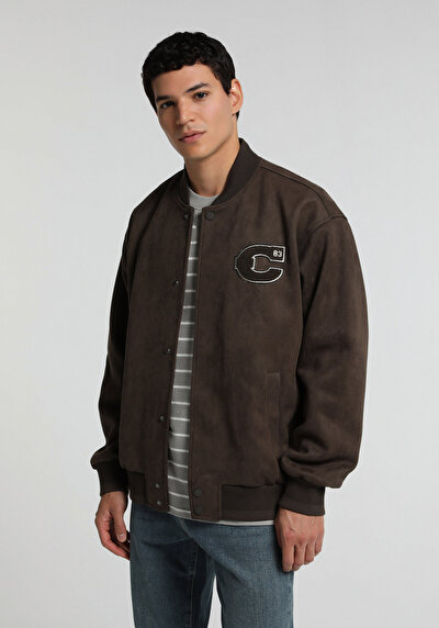 Image de Veste Pu Marron Manches Longues  Regular Fit Homme