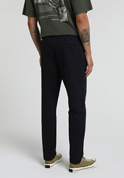 Image de Pantalon Marine Straight Leg Medium Rise Sergé Regular Fit Homme
