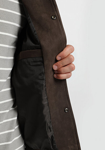 Image de Veste Pu Marron Manches Longues  Regular Fit Homme