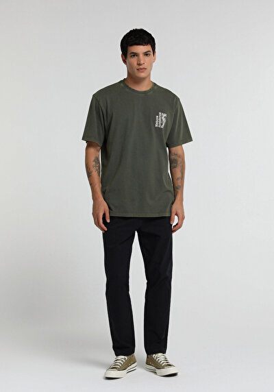 Image de Pantalon Marine Straight Leg Medium Rise Sergé Regular Fit Homme