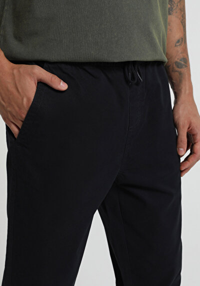 Image de Pantalon Marine Straight Leg Medium Rise Sergé Regular Fit Homme