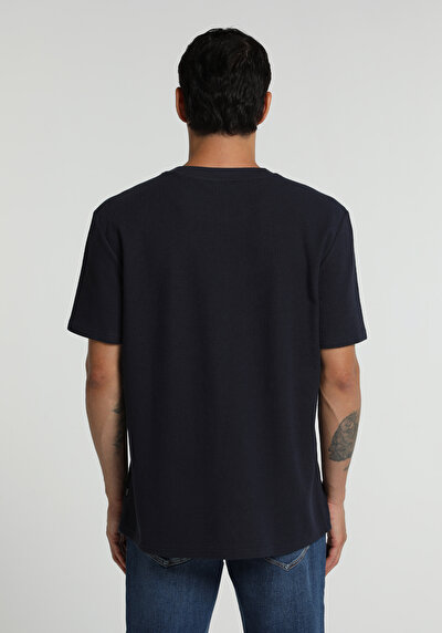 Image de T-shirt À Manches Courtes Marine Regular Fit Droit Homme