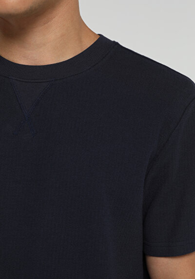 Image de T-shirt À Manches Courtes Marine Regular Fit Droit Homme