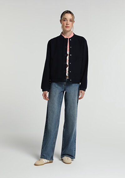 Image de 970 Berry Pantalon En Jean Wide Leg High Rise Wide Leg Fit Femme