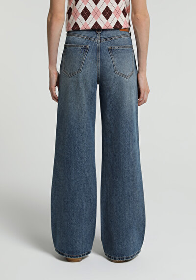 Image de 970 Berry Pantalon En Jean  Wide Leg High Rise Wide Leg Fit Femme