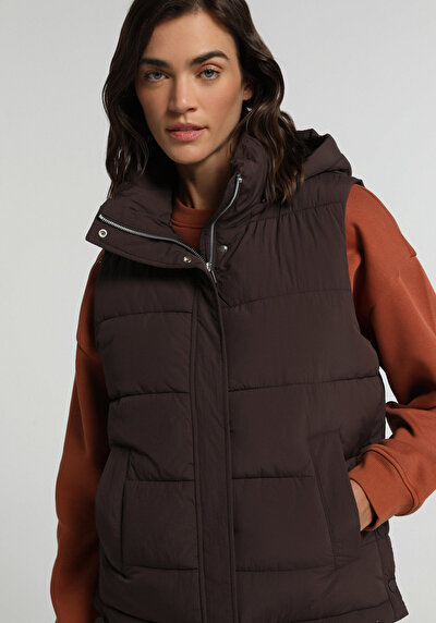 Image de Gilet Marron Regular Fit Femme