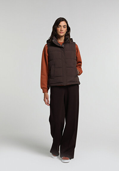 Image de Gilet Marron Regular Fit Femme