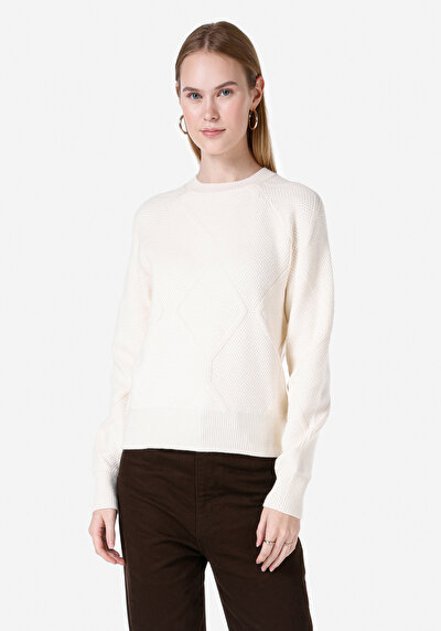 Image de Pull Ecru Regular Fit   Femme