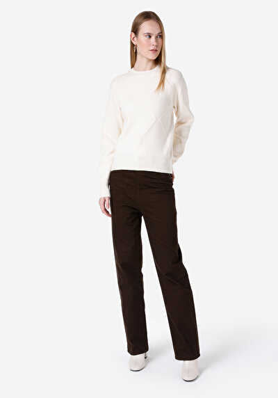 Image de Pull Ecru Regular Fit   Femme