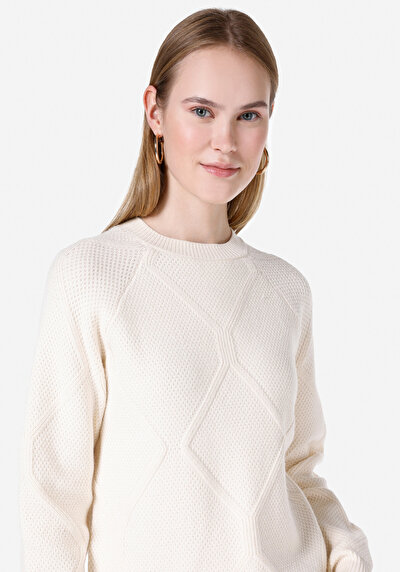 Image de Pull Ecru Regular Fit   Femme