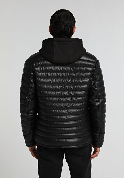 Image de Veste Pu Noir Manches Longues  Slim Fit Homme
