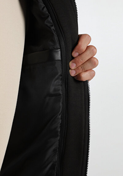 Image de Veste Pu Noir Manches Longues  Slim Fit Homme