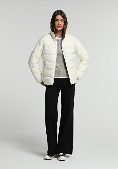 Image de Veste Ecru Regular Fit Manches Longues  Matelassé Femme