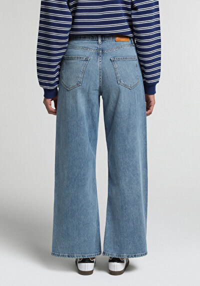 Image de 970 Berry Pantalon En Jean    Wide Leg Fit Femme