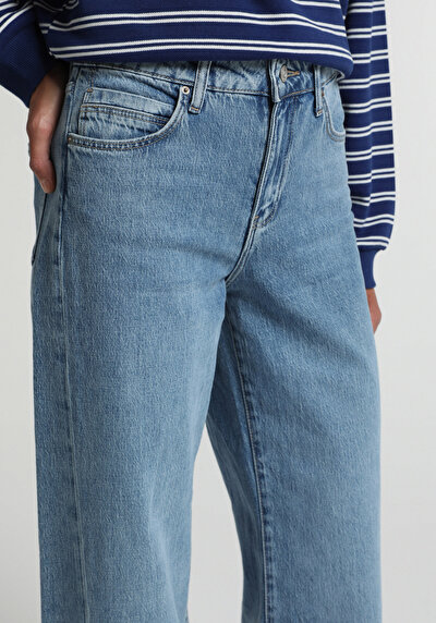 Image de 970 Berry Pantalon En Jean    Wide Leg Fit Femme