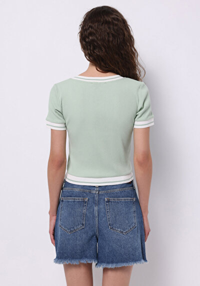Image de Tricoter Vert Slim Fit  Femme