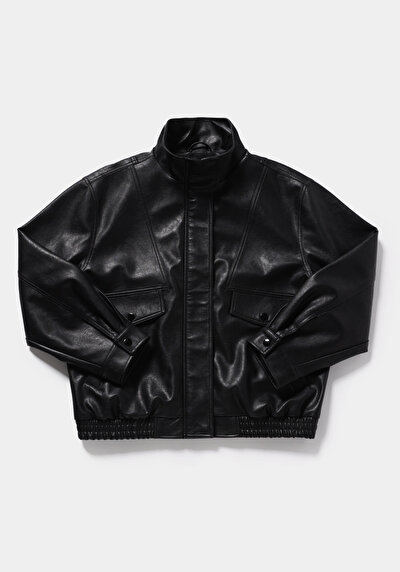 Image de Veste Pu Noir Manches Longues  Regular Fit Femme