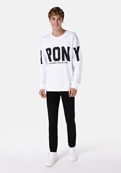 Image de Pull-over Blanc Comfort Fit  Homme
