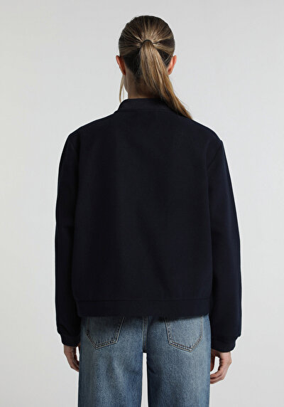 Image de Marine Regular Fit Manches Longues Tissu De Timbre Femme