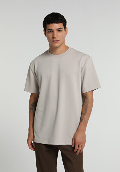 Image de T-shirt À Manches Courtes Blanc Relaxed Fit Droit Homme