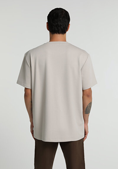 Image de T-shirt À Manches Courtes Blanc Relaxed Fit Droit Homme