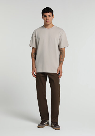Image de T-shirt À Manches Courtes Blanc Relaxed Fit Droit Homme