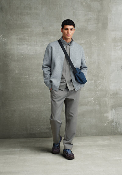 Image de Gris Regular Fit Manches Longues Plongée Homme