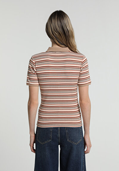 Image de Multicolou Slim Fit  Rayé Côtelé Femme