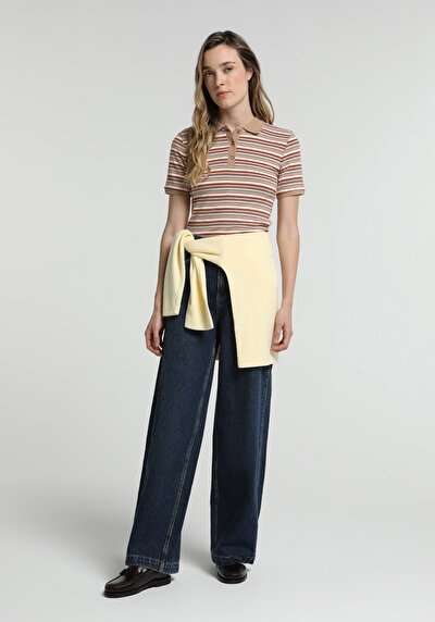 Image de Multicolou Slim Fit  Rayé Côtelé Femme