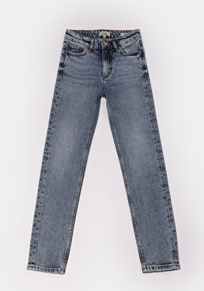 Image de 703 Carla Pantalon En Jean  Straight Leg Medium Rise Slim Fit Femme