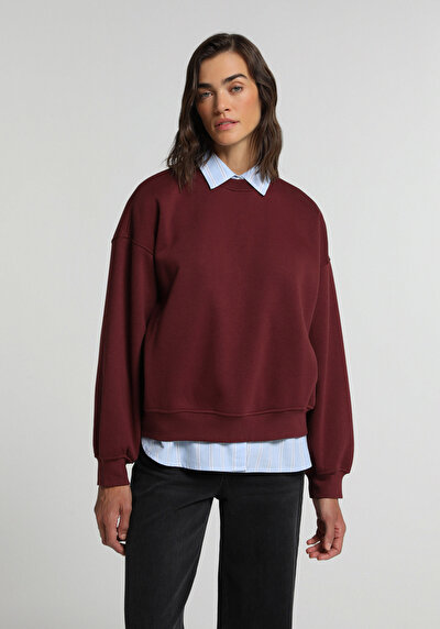 Image de Pull-over Bordeaux Oversize Fit Femme