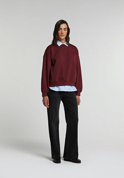 Image de Pull-over Bordeaux Oversize Fit  Femme