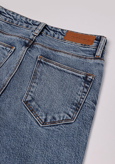 Image de 703 Carla Pantalon En Jean  Straight Leg Medium Rise Slim Fit Femme